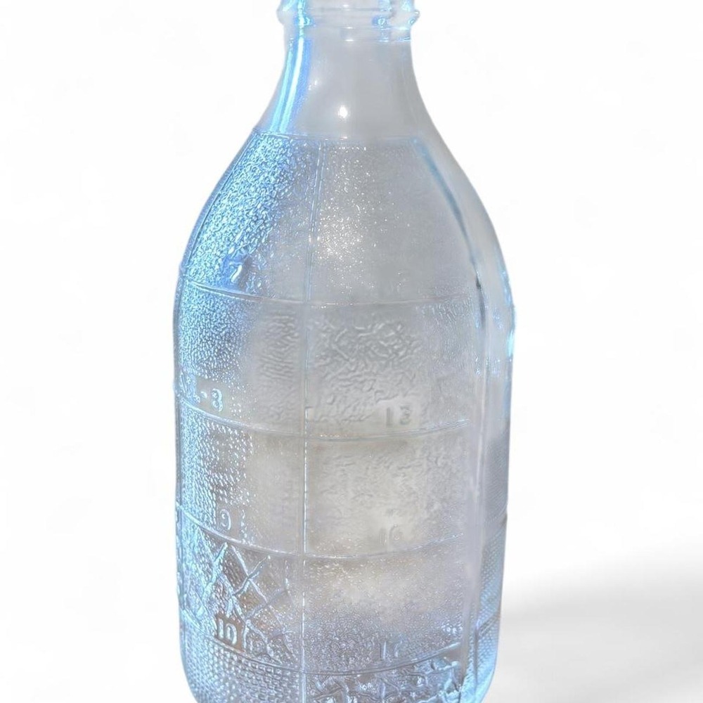 Vintage Anchor Hocking Industrial Glass Mold Texture Test Salesman Sample Bottle